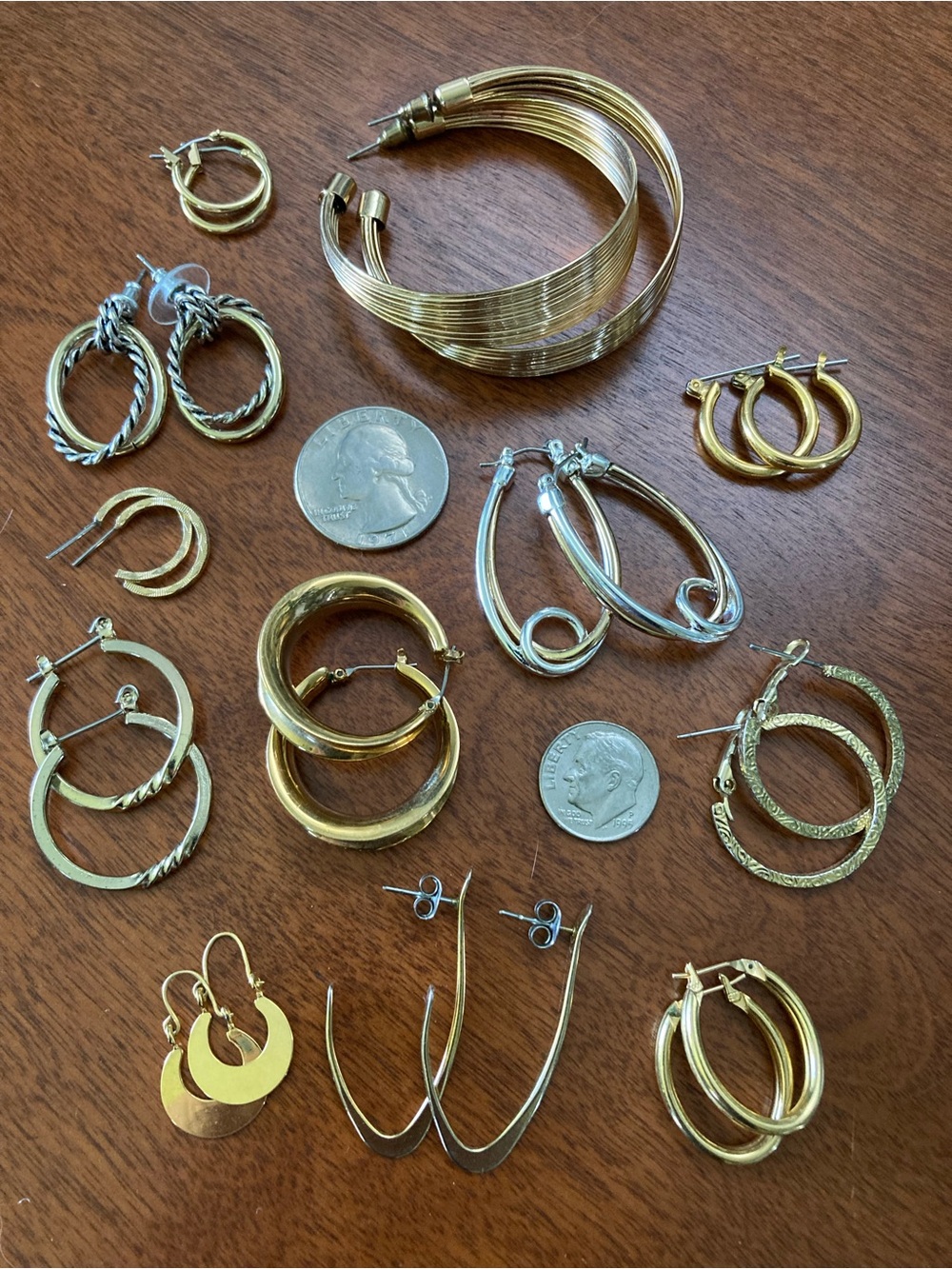 Hoop Earring Set - One Dozen New and Vintage Hoop Earrings for Pierced Ears